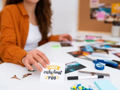 woman-creating-inspiring-vision-board-side-view